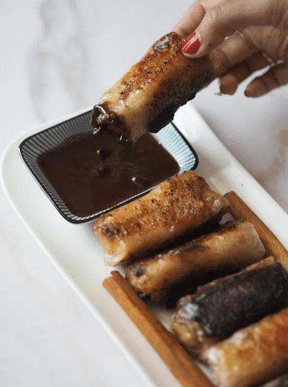 Recette low FODMAP Nems chocolat banane Recette low FODMAP Nems chocolat banane