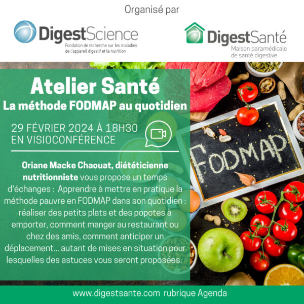 Atelier santé la méthode FODMAP au quotidien organisé par DigestSanté et DigestScience