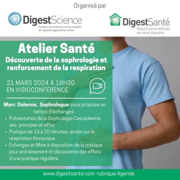 Atelier santé sophrologie et renforcement de la respiration organisé par DigestSanté et DigestScience